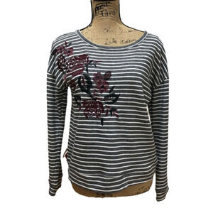 ALTAR’D State Boho Embroidered Rose Sweatshirt